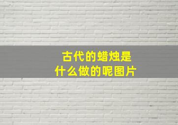 古代的蜡烛是什么做的呢图片