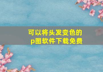 可以将头发变色的p图软件下载免费