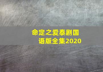 命定之爱泰剧国语版全集2020