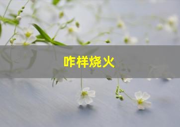 咋样烧火