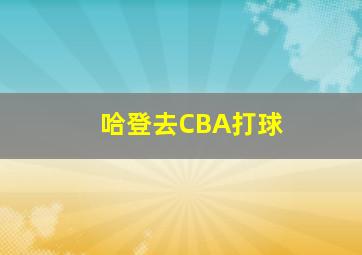 哈登去CBA打球