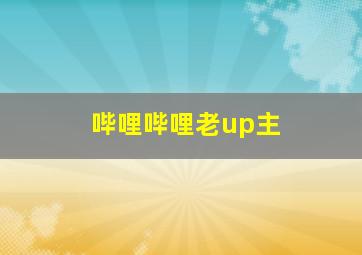 哔哩哔哩老up主