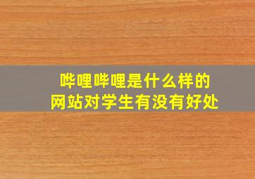 哗哩哔哩是什么样的网站对学生有没有好处