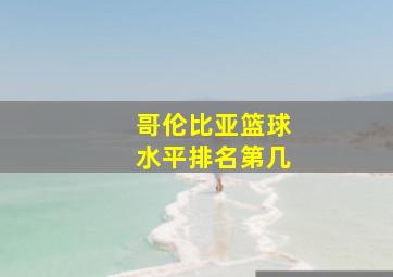 哥伦比亚篮球水平排名第几