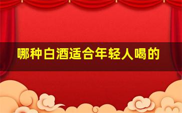 哪种白酒适合年轻人喝的