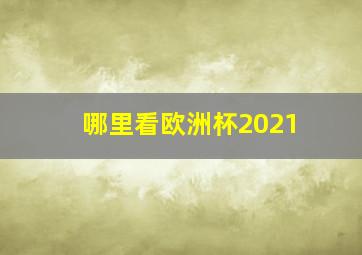 哪里看欧洲杯2021