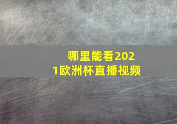 哪里能看2021欧洲杯直播视频