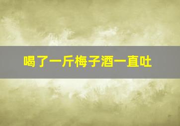 喝了一斤梅子酒一直吐