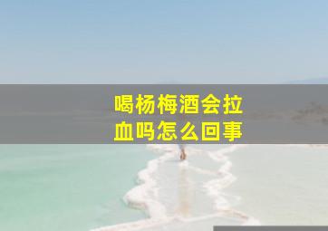 喝杨梅酒会拉血吗怎么回事