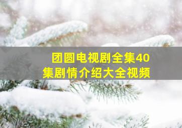 团圆电视剧全集40集剧情介绍大全视频