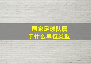 国家足球队属于什么单位类型