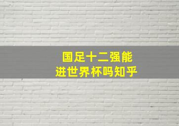 国足十二强能进世界杯吗知乎