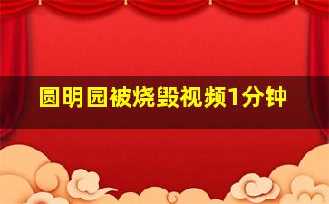 圆明园被烧毁视频1分钟