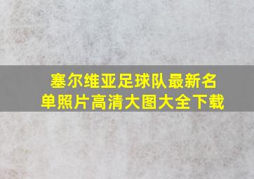 塞尔维亚足球队最新名单照片高清大图大全下载