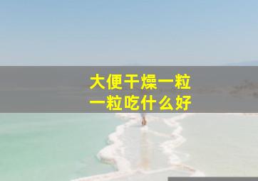 大便干燥一粒一粒吃什么好