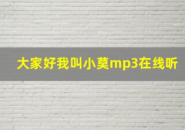 大家好我叫小莫mp3在线听