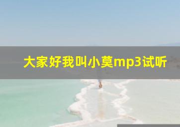 大家好我叫小莫mp3试听