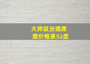 大师级汾酒原酒价格表52度