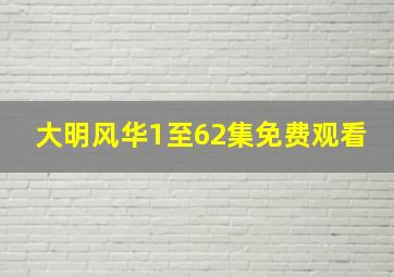 大明风华1至62集免费观看