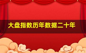 大盘指数历年数据二十年