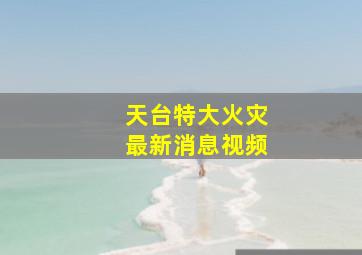 天台特大火灾最新消息视频