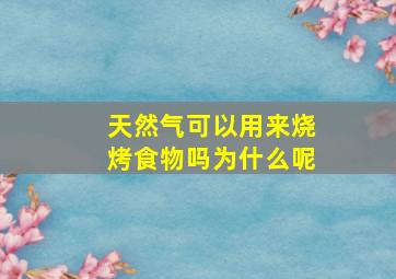 天然气可以用来烧烤食物吗为什么呢