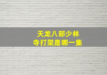 天龙八部少林寺打架是哪一集