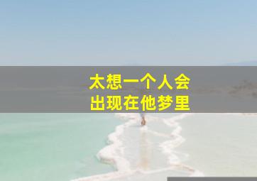 太想一个人会出现在他梦里