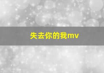 失去你的我mv