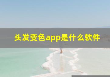 头发变色app是什么软件