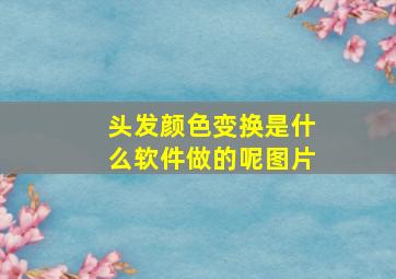 头发颜色变换是什么软件做的呢图片