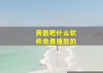 奔跑吧什么软件免费播放的