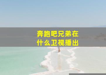 奔跑吧兄弟在什么卫视播出