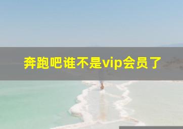 奔跑吧谁不是vip会员了