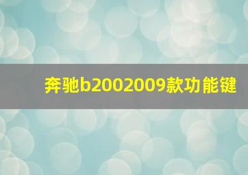 奔驰b2002009款功能键