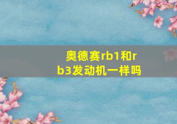 奥德赛rb1和rb3发动机一样吗