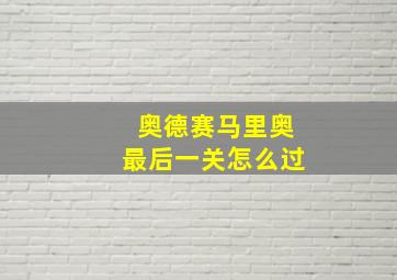 奥德赛马里奥最后一关怎么过