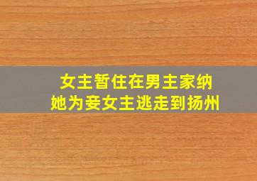 女主暂住在男主家纳她为妾女主逃走到扬州