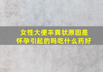 女性大便羊粪状原因是怀孕引起的吗吃什么药好