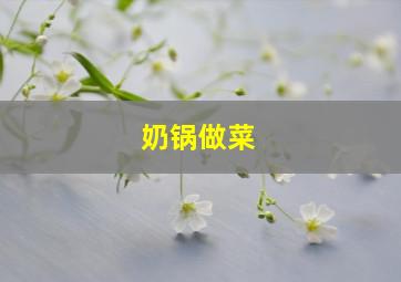 奶锅做菜