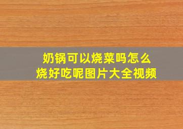 奶锅可以烧菜吗怎么烧好吃呢图片大全视频