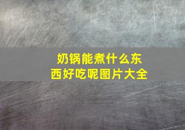 奶锅能煮什么东西好吃呢图片大全