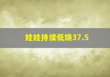 娃娃持续低烧37.5