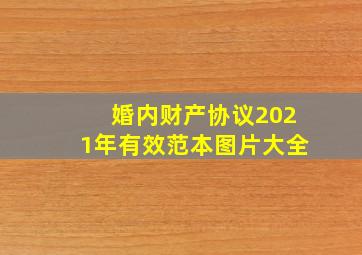 婚内财产协议2021年有效范本图片大全