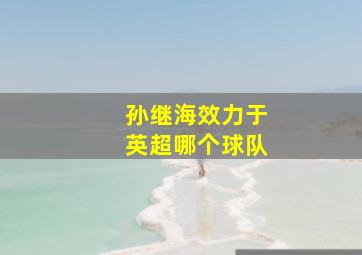 孙继海效力于英超哪个球队