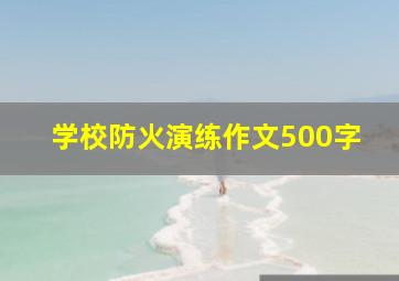 学校防火演练作文500字