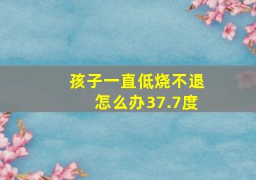 孩子一直低烧不退怎么办37.7度