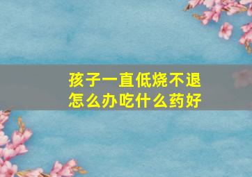 孩子一直低烧不退怎么办吃什么药好