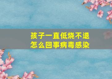 孩子一直低烧不退怎么回事病毒感染