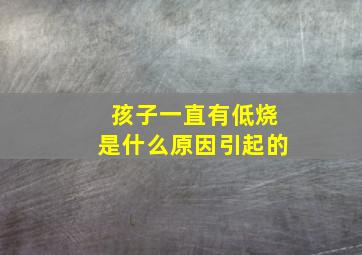 孩子一直有低烧是什么原因引起的